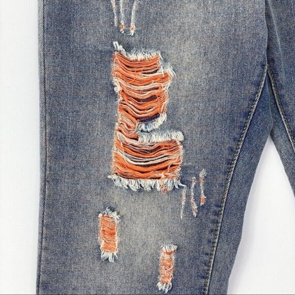 Distressed Straight Leg Light Wash Jeans‎ 31 Unisex Loose Fit Streetwear - Picture 5 of 11